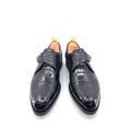 Maurice Jersey Alligator Monkstrap Shoe - Black
