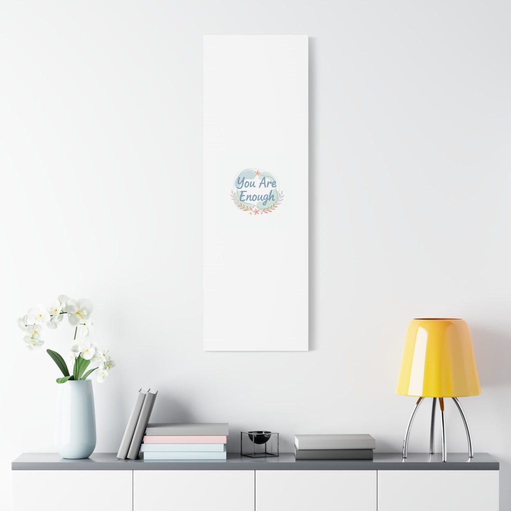 You Are Enough Canvas, Mental Health Art | Supportive Affirmation Wall Decor