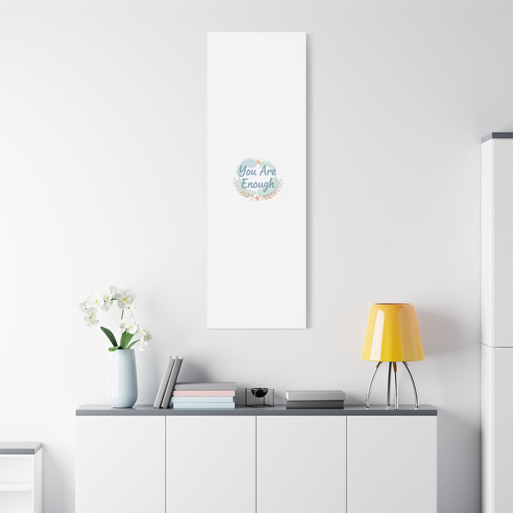 You Are Enough Canvas, Mental Health Art | Supportive Affirmation Wall Decor