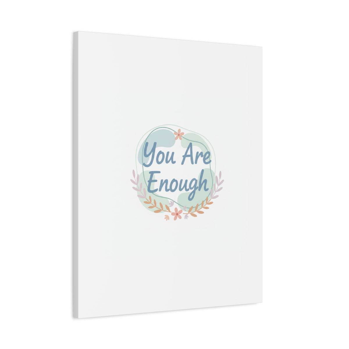 You Are Enough Canvas, Mental Health Art | Supportive Affirmation Wall Decor