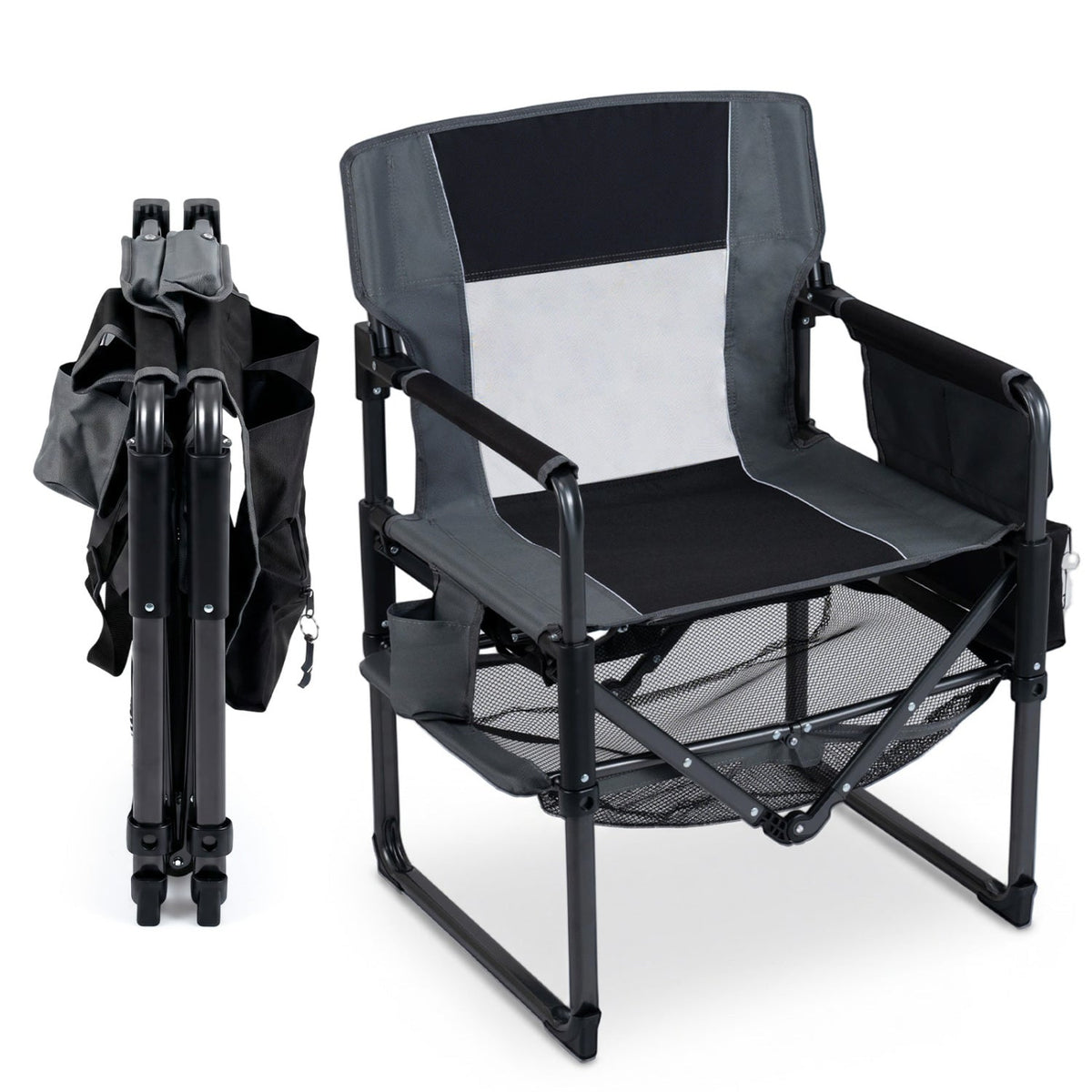 Camping Chair Heavy Duty with Cup Holder and Storage