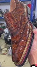 Maurice Phantom Custom Made Alligator Shoe - Cognac