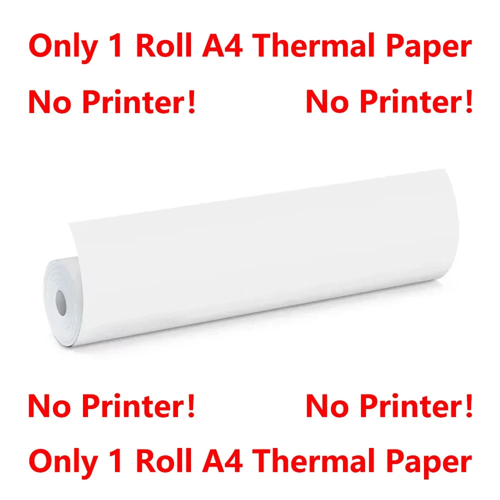 Portable A4 Thermal Printer Document Tattoo Printer Bluetooth Wireless Mini Printer Notes lmage Photo Printing Machine A4 Paper