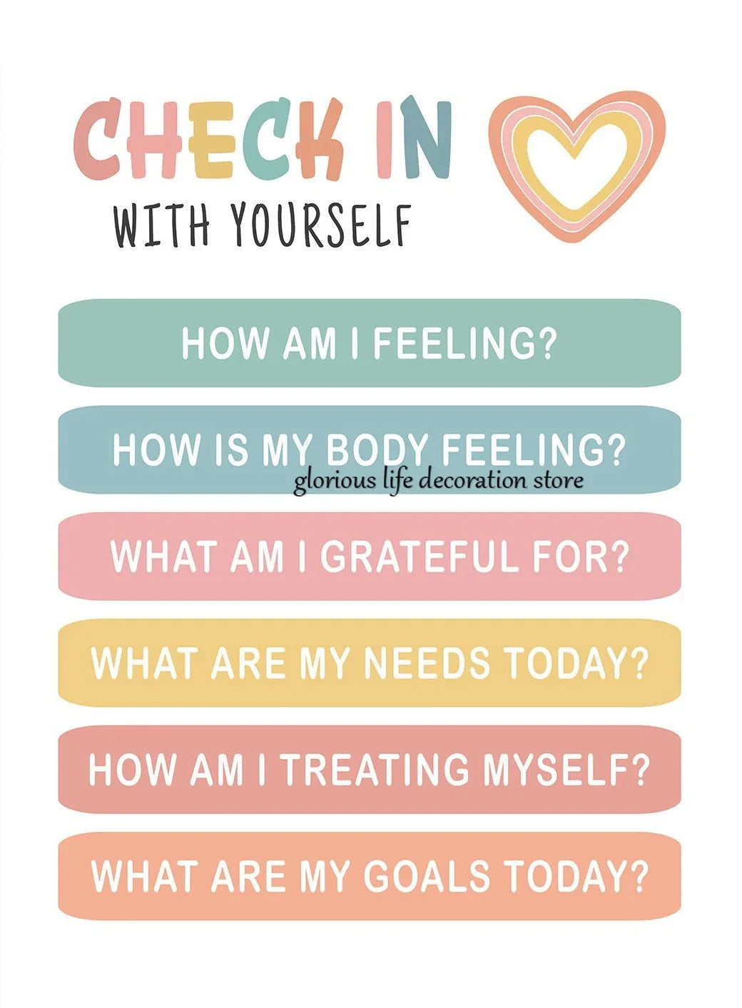 Mental Health Coping Skills Poster Poster Print Canvas Painting Wall Art Picture for School Kids Calming Corner Decor
