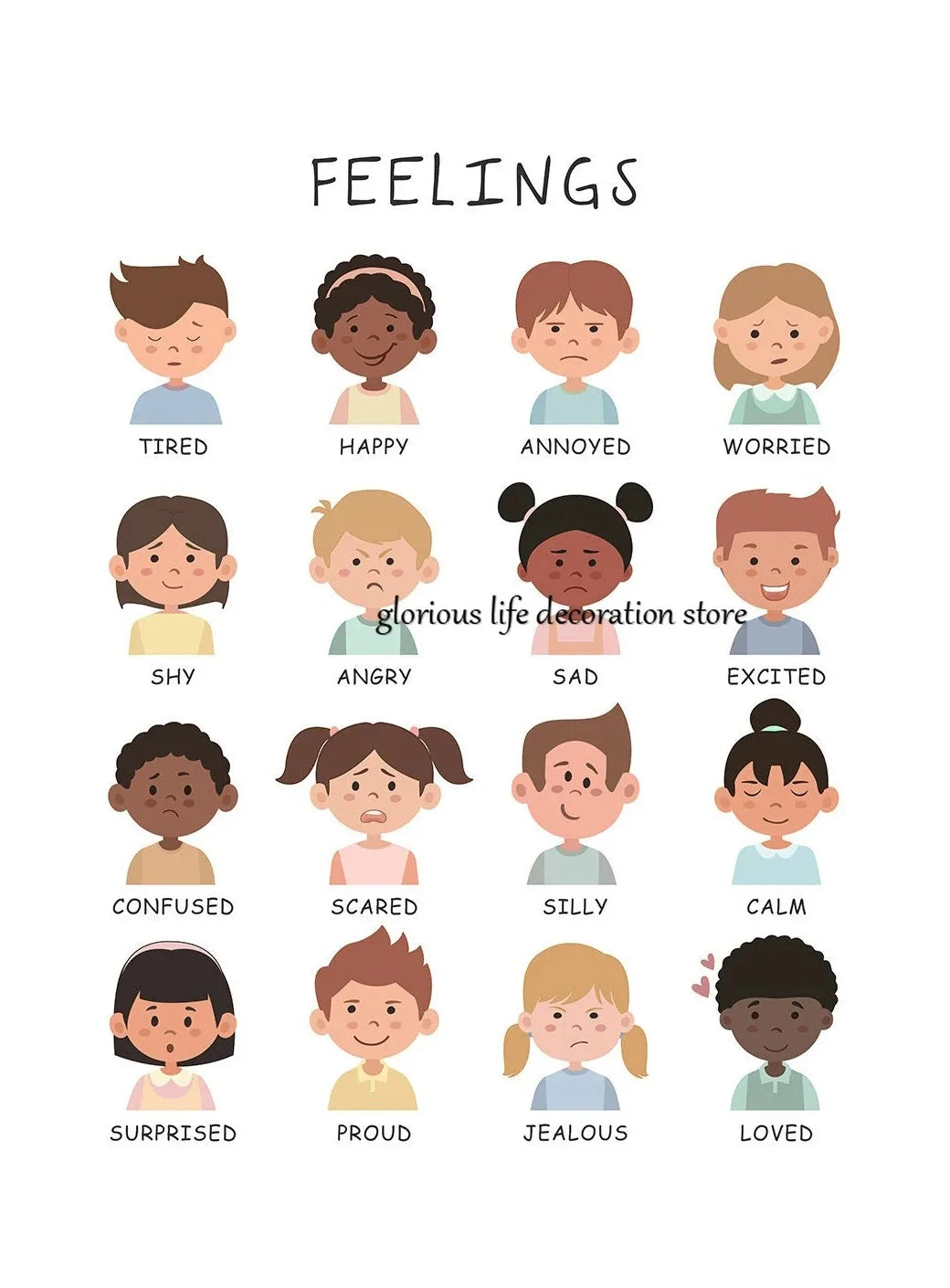 Mental Health Coping Skills Poster Poster Print Canvas Painting Wall Art Picture for School Kids Calming Corner Decor