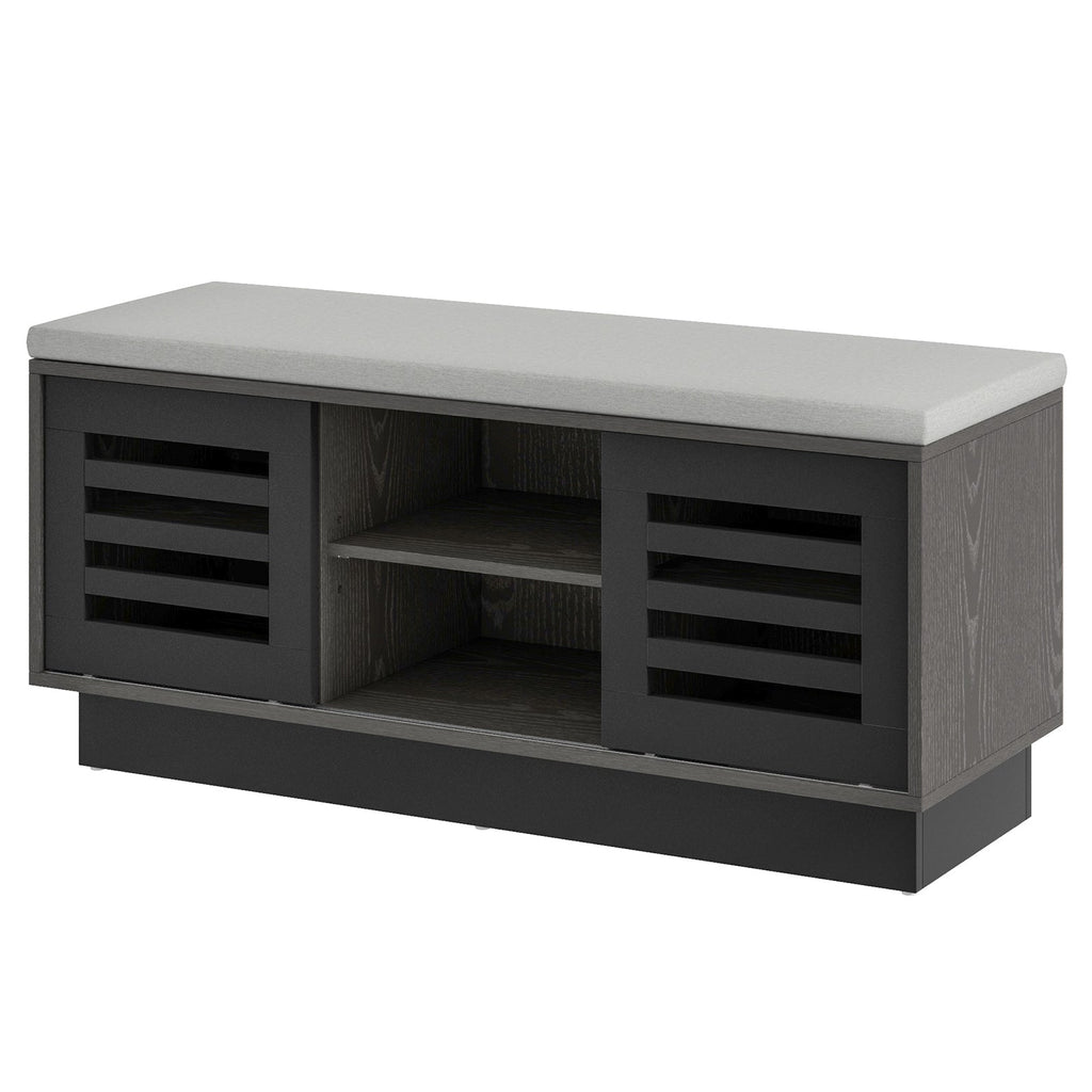 Shoe Bench with 6 Storage Compartments and 3 Adjustable Shelves