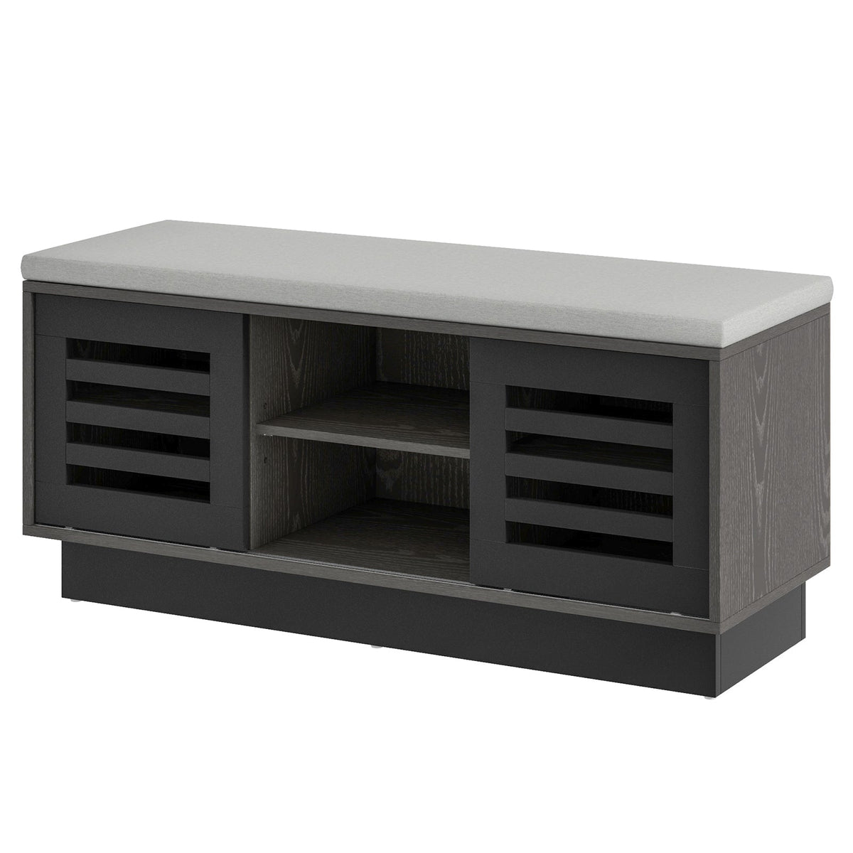 Shoe Bench with 6 Storage Compartments and 3 Adjustable Shelves