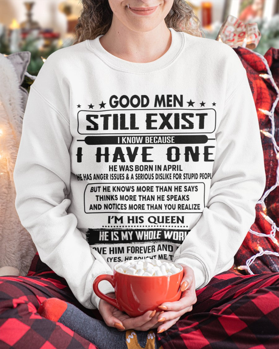 April - Good men Still Exist - gift for your girlfriend, wife from Husband - NGHL04 (SKU-GM-04)