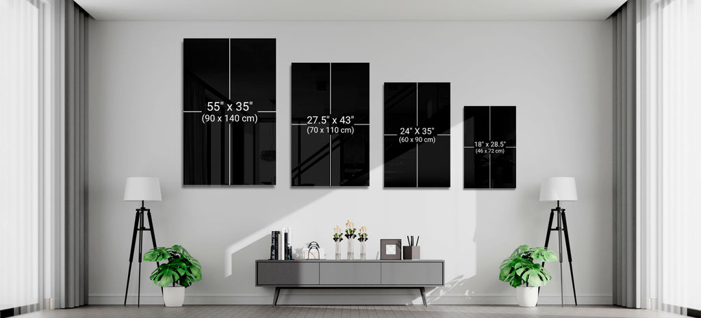 White Horses Glass Wall Art