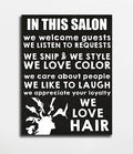 In This Salon Canvas Wall Art, Beauty Salon, Hair Salon, Barber Shop, Salon Decor, Hair Stylist, We Love Hair